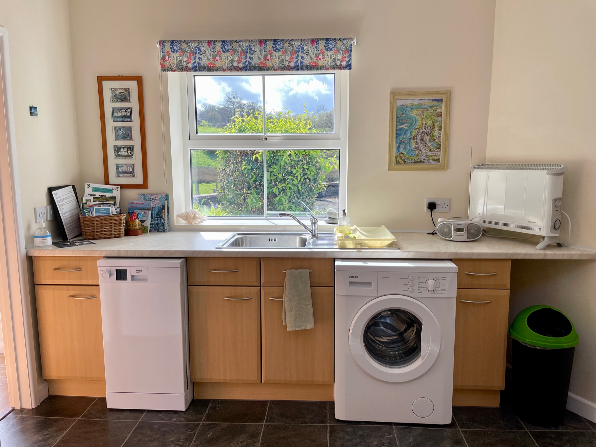 Kitchen showing view from window